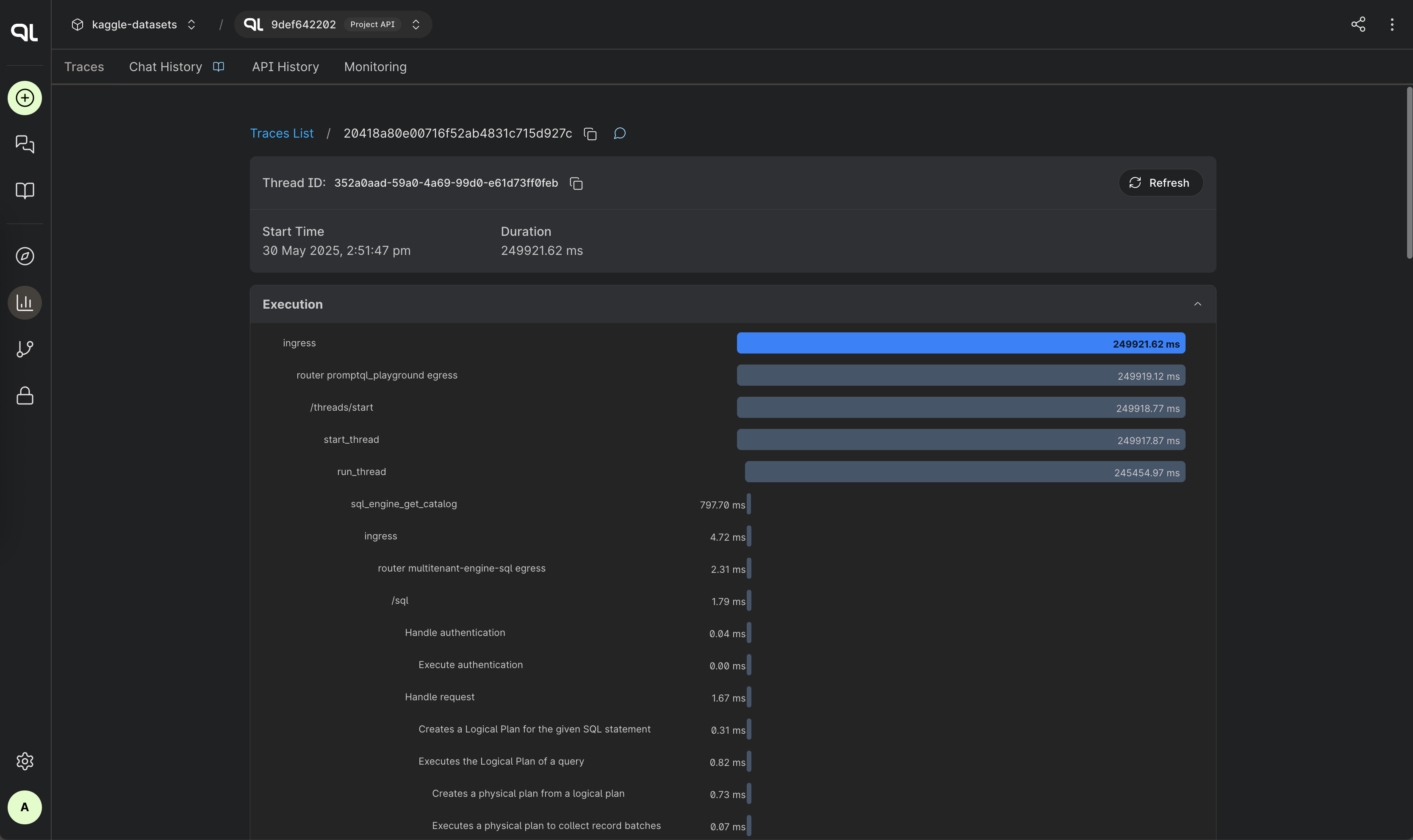 PromptQL Trace Details